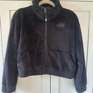 Girls North Face Cropped Full Zip Fleece